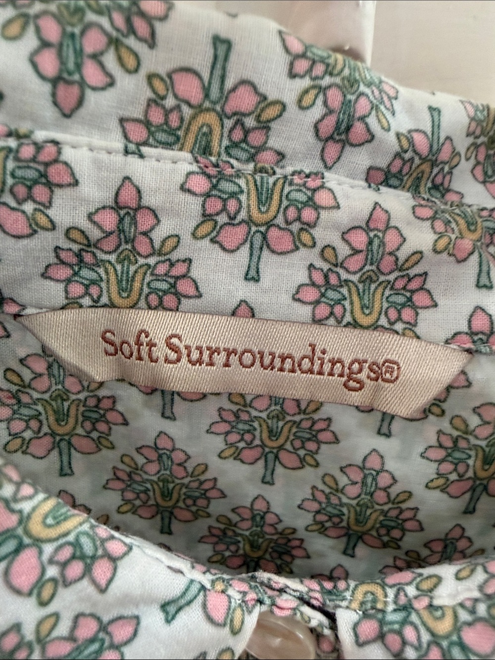 Soft Surroundings Pastel Paisley Pintuck Tunic Blouse Boho 2X/3x - Picture 2 of 16